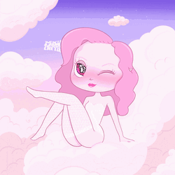Pink Anime Flirt GIF