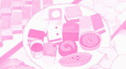 Pink Anime Food GIF