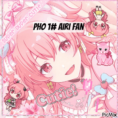 Pink Anime Girl Pho 1 Airi Fan Cutie GIF
