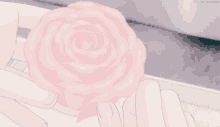 Pink Anime Rose GIF