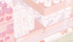 Pink Anime Supermarket GIF