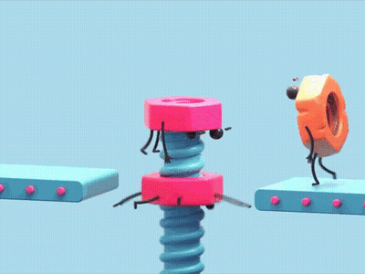 Pink Arm And Leg Objects GIF
