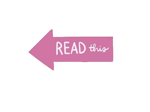 Pink Arrow Saying Read This Sticker