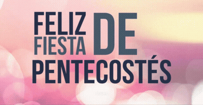 Pink Background Feliz Fiesta De Pentecostes GIF