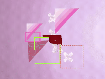 Pink Background Hand Pointing To Heart GIF