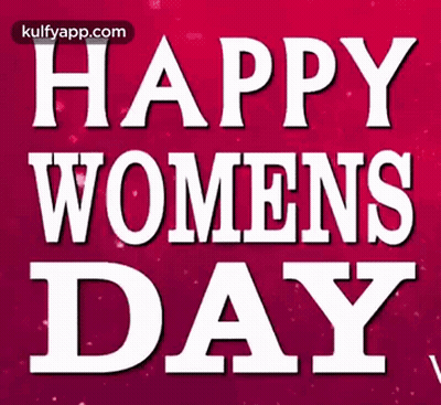 Pink Background Happy Women's Day GIF
