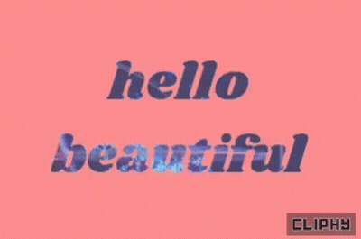 Pink Background Hello Beautiful GIF