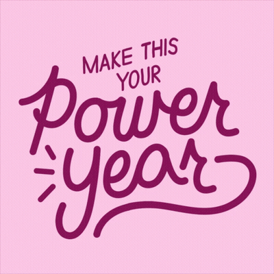 Pink Background Make This Your Power Year GIF