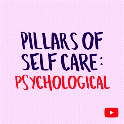Pink Background Pillars Of Self Care GIF
