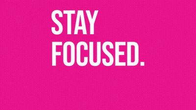 Pink Background Stay Focused Go Far GIF