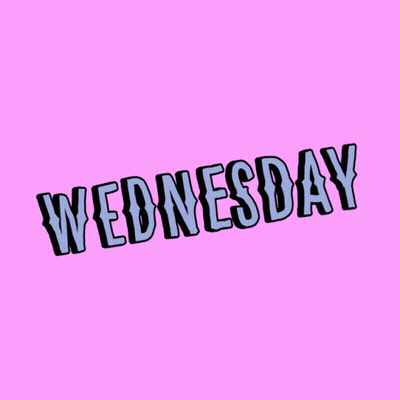 Pink Background With Blue Wednesday GIF