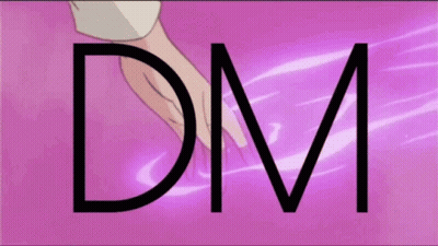 Pink Background With DM In Black GIF