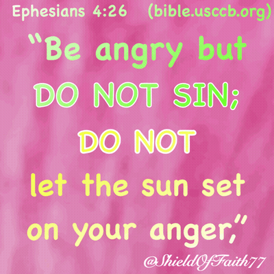 Pink Background With Ephesians 4:26 Quote GIF