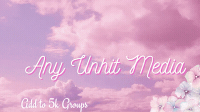Pink Background With Flowers And Butterflies Saying Any Unhit Media GIF
