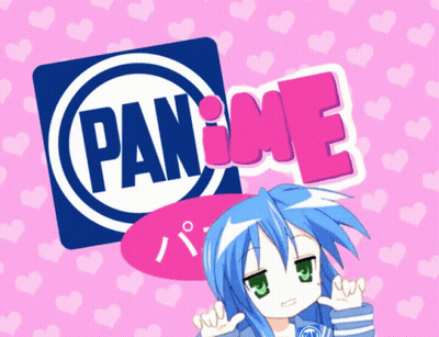 Pink Background With Hearts Saying Pan Me GIF