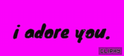 Pink Background With I Adore You in Blue