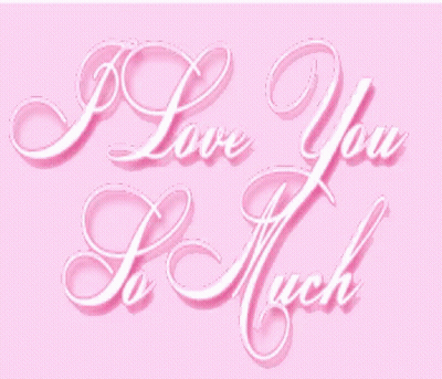 Pink Background With I Love You So Much In Blue GIF