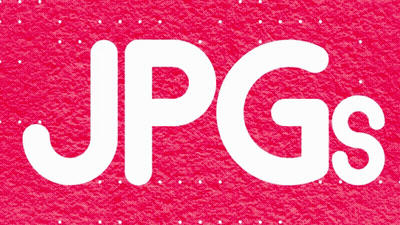 Pink Background With Jpgs In White GIF