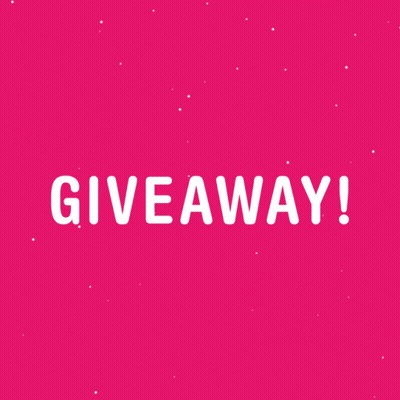 Pink Background With White Giveaway Text GIF