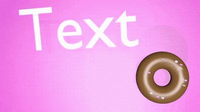 Pink Background Word Text Chocolate Sprinkled Donut GIF