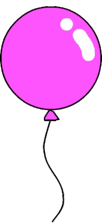 Pink Balloon With Black String Sticker