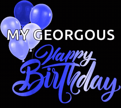 Pink Balloons Black Background My Gorgeous Happy Birthday GIF