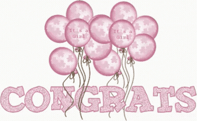 Pink Balloons It's A Girl GIF