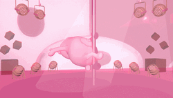 Pink Bear Pole Dancing GIF