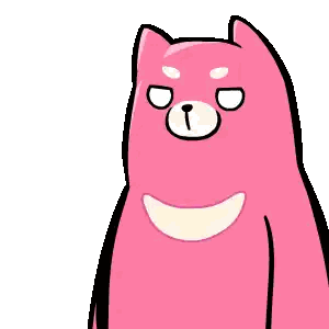 Pink Bear Waving Sticker