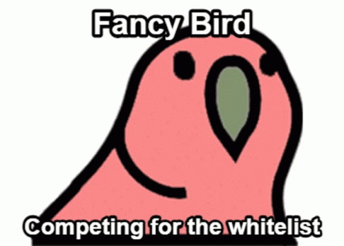 Pink Bird Competing For Whitelist GIF