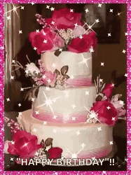 Pink Birthday Cake Three Tier