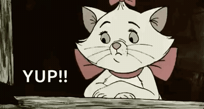 Pink Bow Cat Looking Out Window Saying Yup GIF