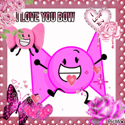 Pink Bow Saying I Love You GIF