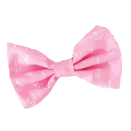 Pink Bow Tie With Anchors Sticker
