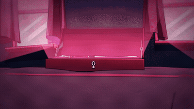 Pink Box With Keyhole GIF