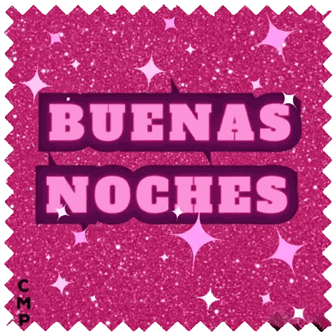 Pink Buenas Noches Background Sticker