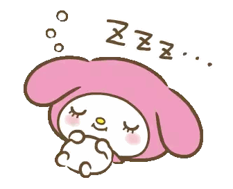 Pink Bunny Sleeping Zzz Sticker