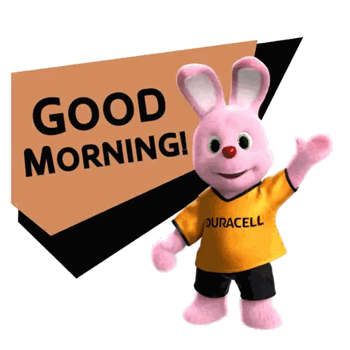 Pink Bunny Wearing Duracell Shirt Sticker