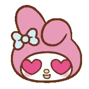 Pink Bunny With Hearts And Bow Sticker