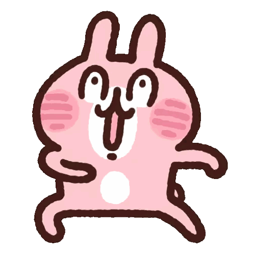 Pink Bunny With White Chest Spot Sticker