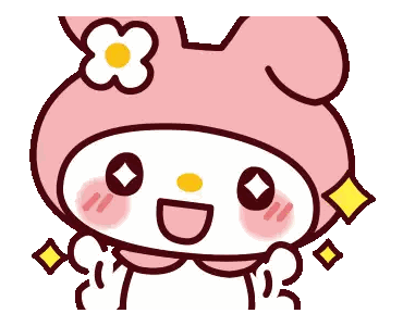 Pink Bunny With Yellow Flower Sticker