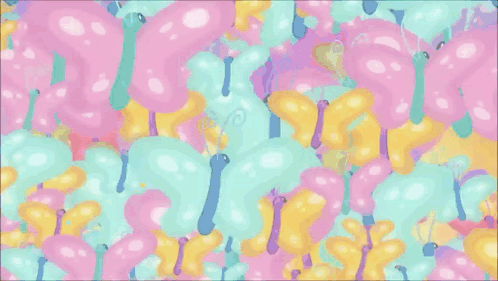 Pink Butterflies Are Flying Around A White Circle GIF