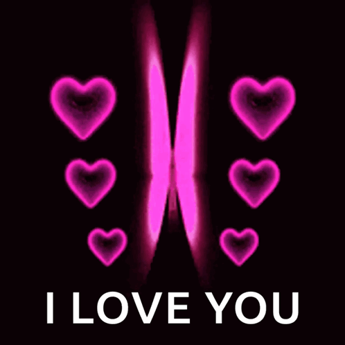 Pink Butterfly I Love You GIF