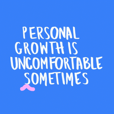 Pink Butterfly With Personal Growth Is Uncomfortable Sometimes GIF