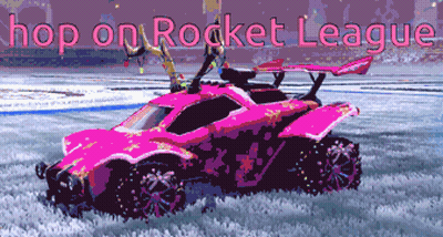 Pink Car Hop On Rocket League GIF