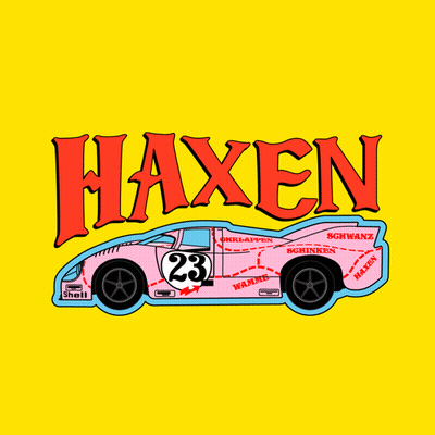 Pink Car With Number 23 GIF