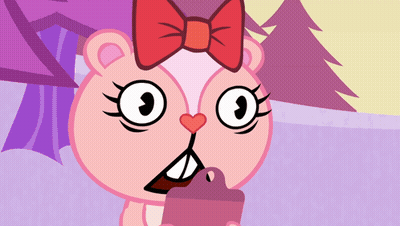Pink Cartoon Bear With Red Bow GIF