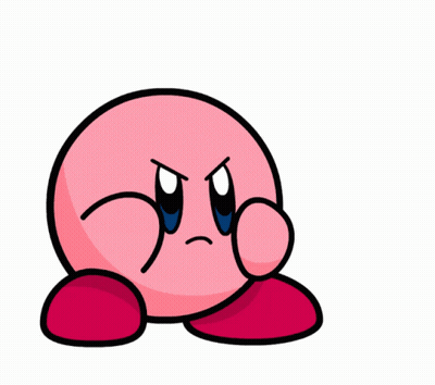 Pink Cartoon Character Angry Face GIF