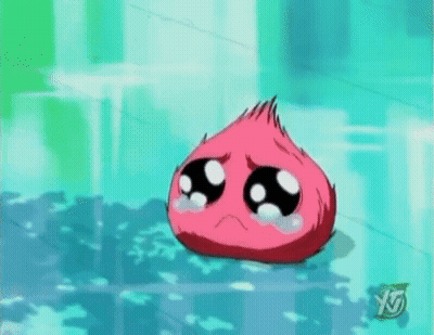 Pink Cartoon Character Crying In Water GIF