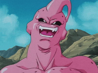 Pink Cartoon Character With Big Mouth GIF